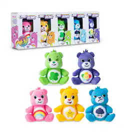 Care Bears - Micro Plush Treasure Box - 5 Pack Mini Collectible Plush Toys - Pink