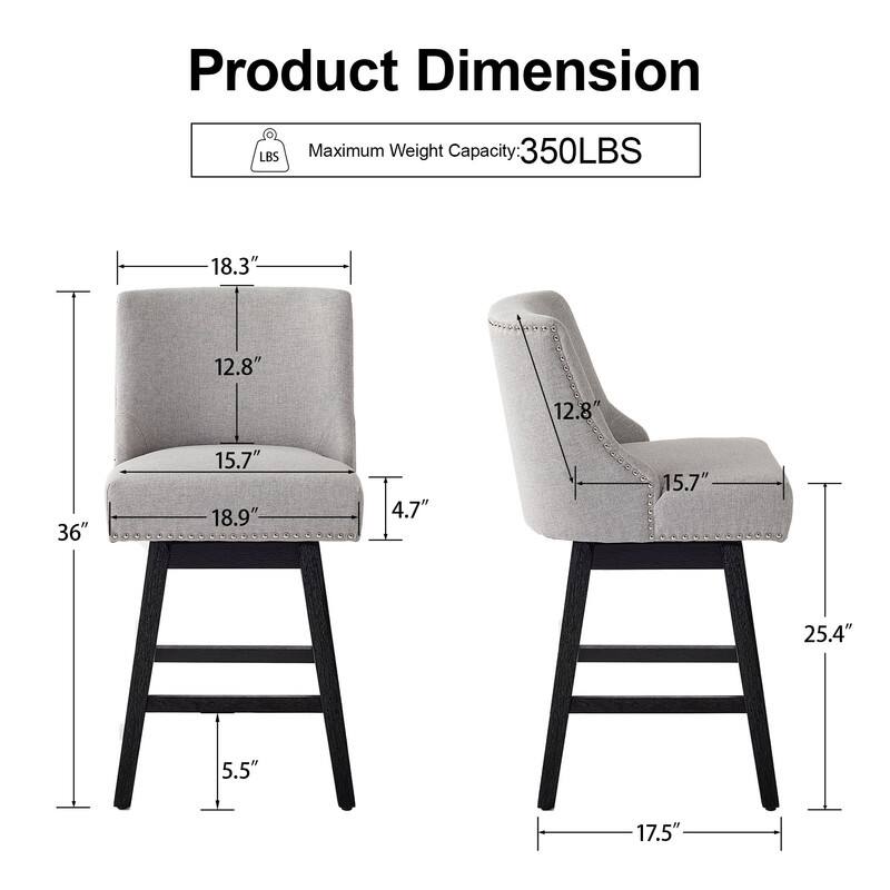 Product Dimension  
Maximum Weight Capacity: 350LBS  
18.3" x 12.8" x 12.8"  
36" x 15.7" x 18.9"  
4.7" x 15.7" x 25.4"  
5.5" x 17.5"