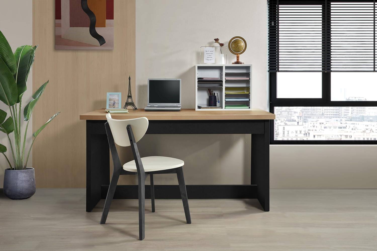 Alt View 9. AdirOffice - Wood Adjustable 12 Compartment Literature File Organizer, 11.8”D x 20”W x 16.3”H - White.