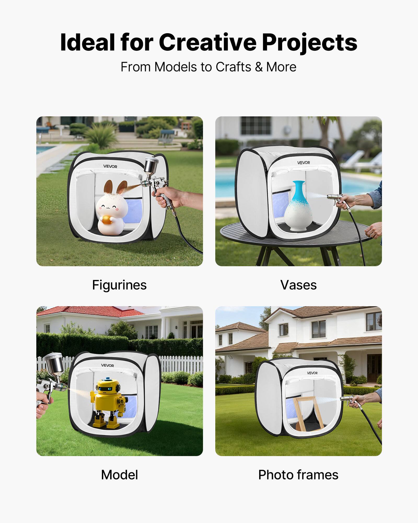 Ideal for Creative Projects  
From Models to Crafts & More  

Figurines  
Vases  
Model  
Photo frames