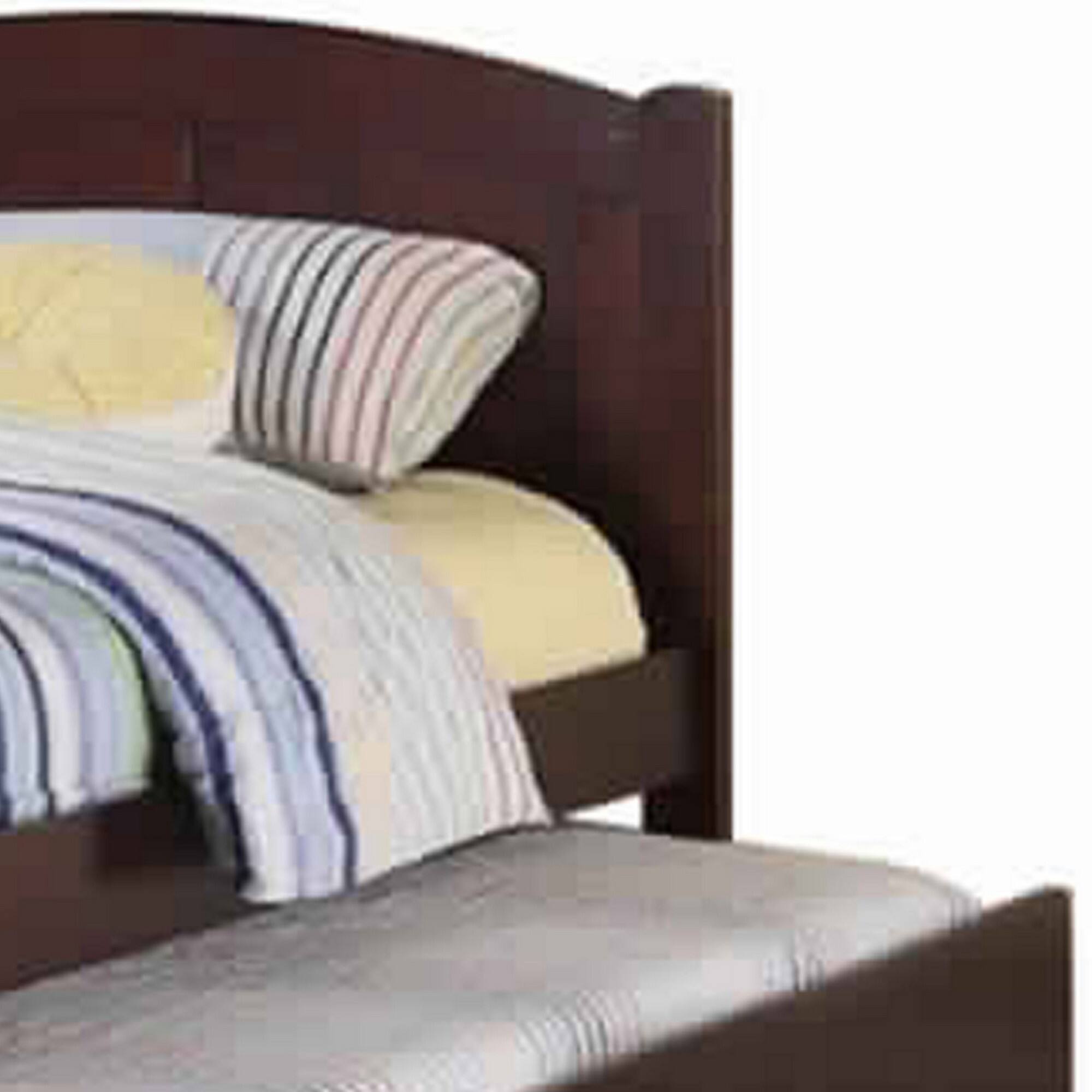 Alt View 3. Manhattan Lane - Fascinating Wooden Twin Bed With Trundle, Cherry Brown - Brown.