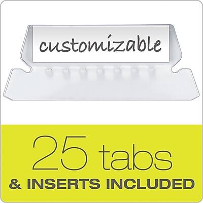 customizable  
25 tabs & inserts included
