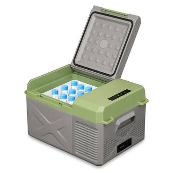 12 volt fish cooler box Koolatron Thermoelectric Iceless 24L (26 qt) Cool Bag Electric Portable Car Fridge with DC Plug for Travel Camping Fishing Beach Trucking (Grey and White) Appliances The perfect companion for road trips Alpicool X20 Electric Portable 20Qt.