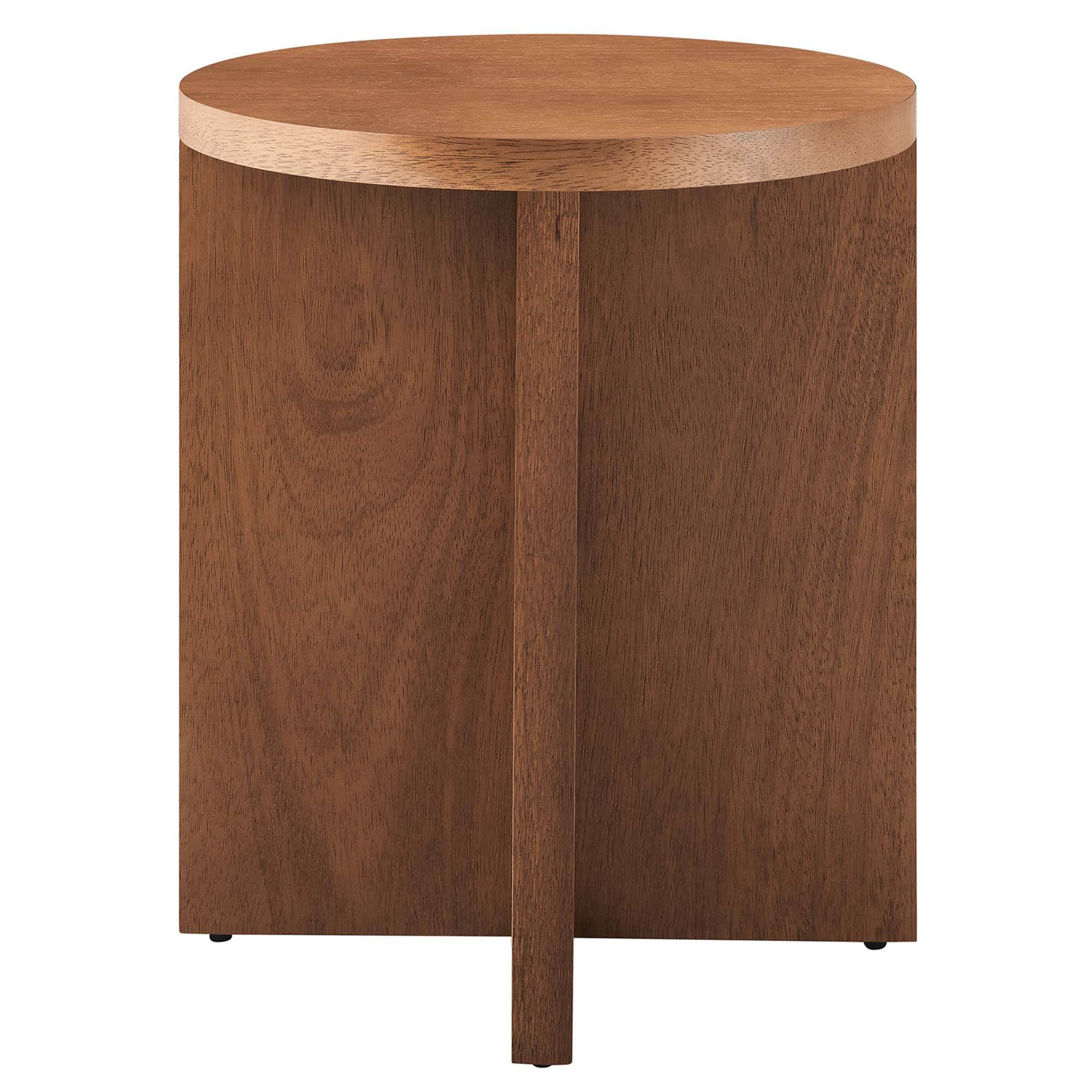 Alt View 2. Modway - Silas Round Wood Side Table by Modway - Walnut.