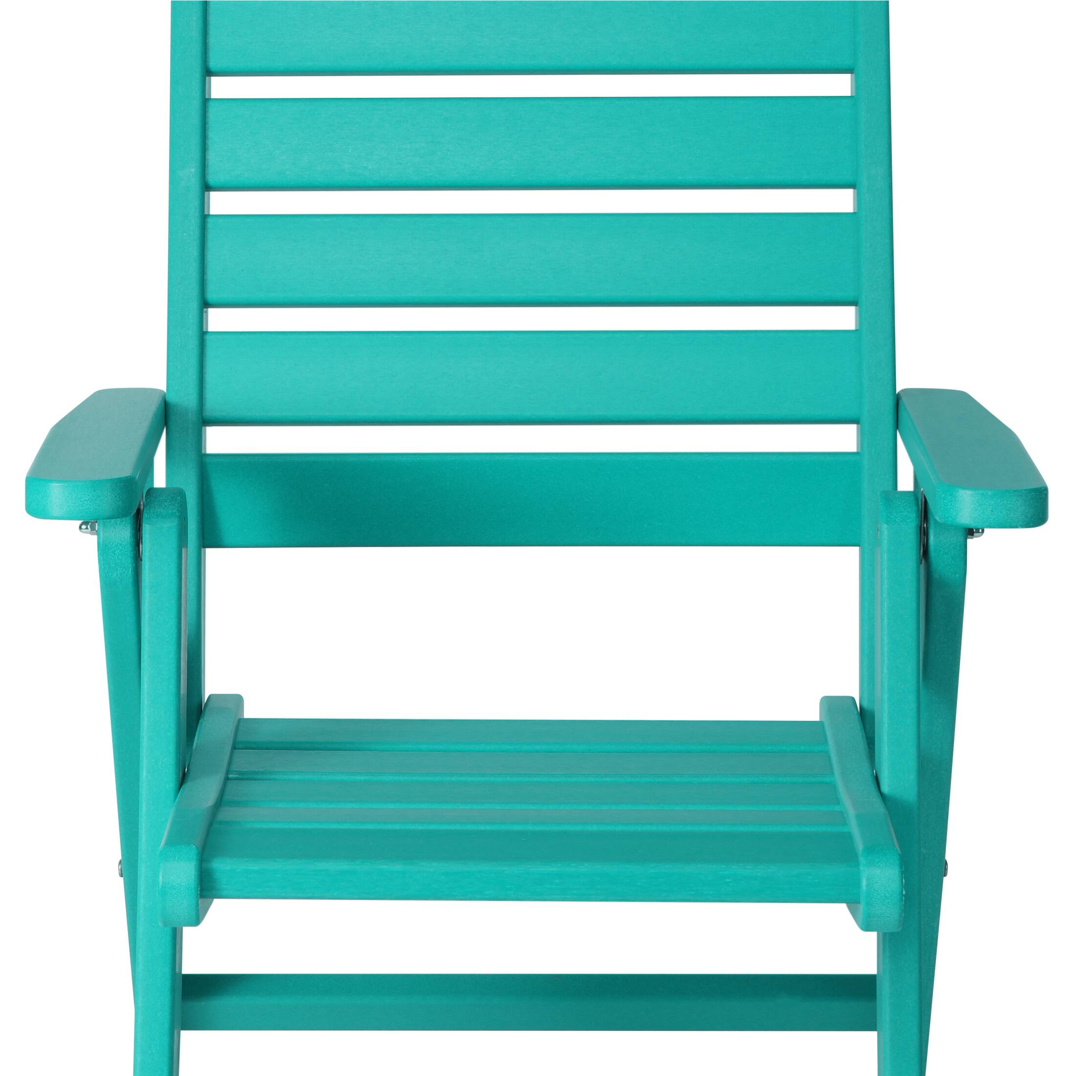 Alt View 4. WestinTrends - WestinTrends Azura HDPE Adjustable Highback Folding Outdoor Patio Dining Chairs Set of 2 - Turquoise.