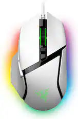 Front. Razer - Basilisk V3 Optical Gaming Mouse with Chroma RBG Lighting - White.