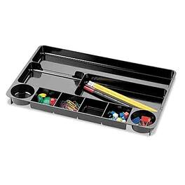 Officemate - 9-Compartment Plastic Drawer Organizer, (OIC26032) - Black