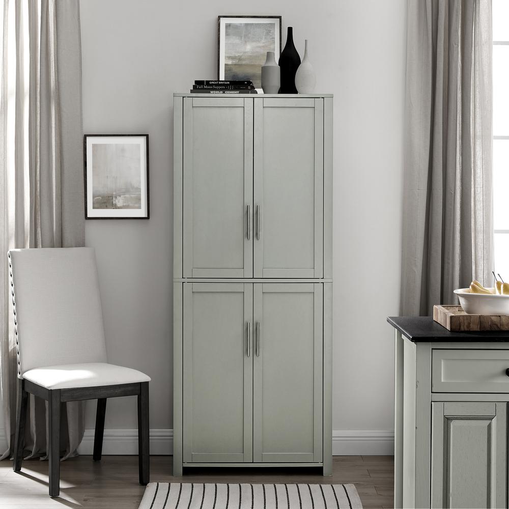 Alt View 8. Crosley Furniture - Savannah Tall Kitchen Storage Pantry - Gray.