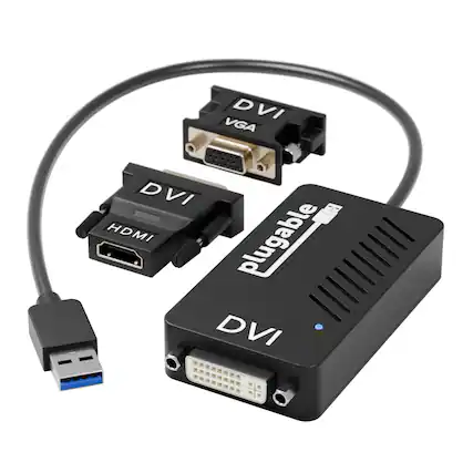 DVI, VGA, DVI, HDMI, plugable, DVI