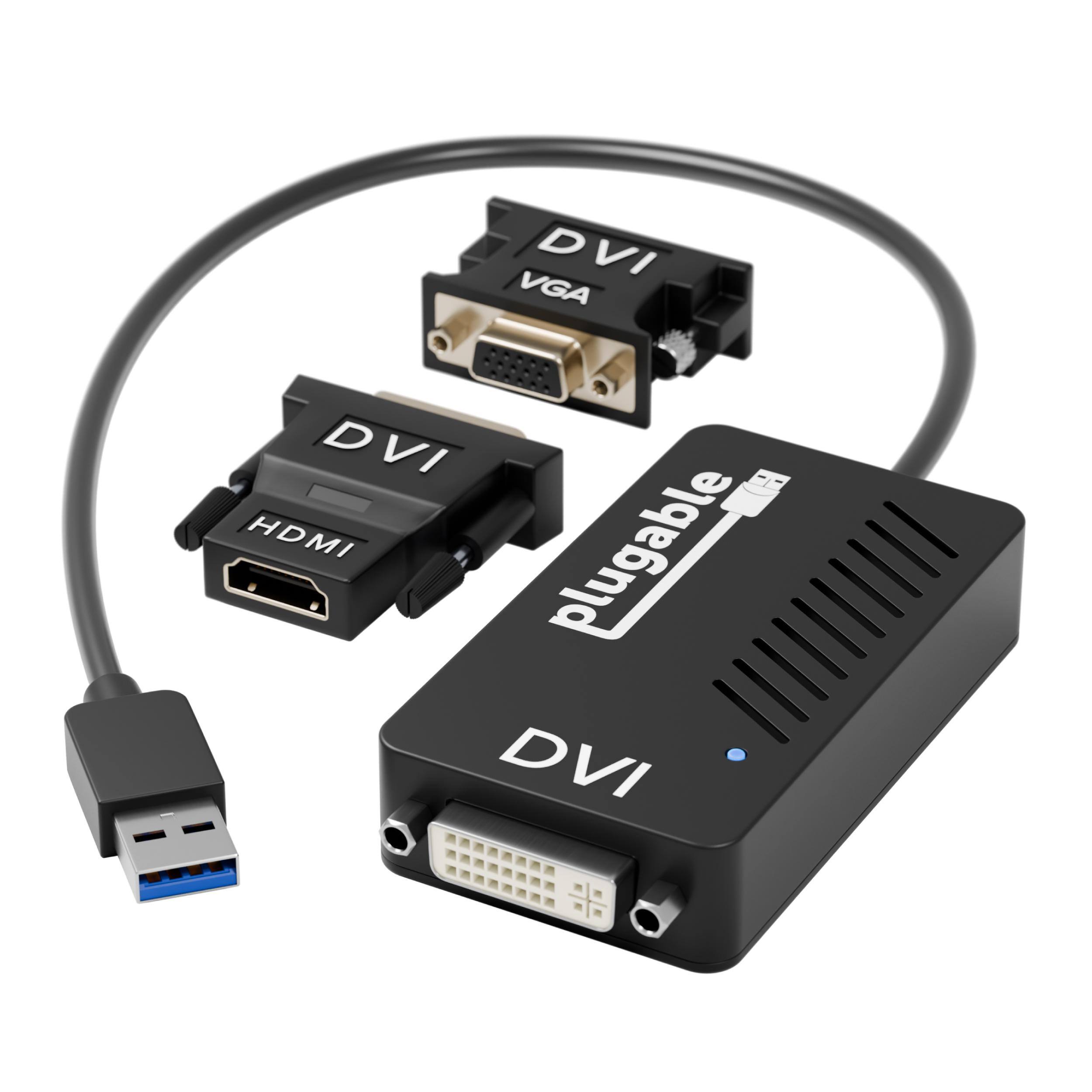 DVI, VGA, DVI, HDMI, plugable, DVI