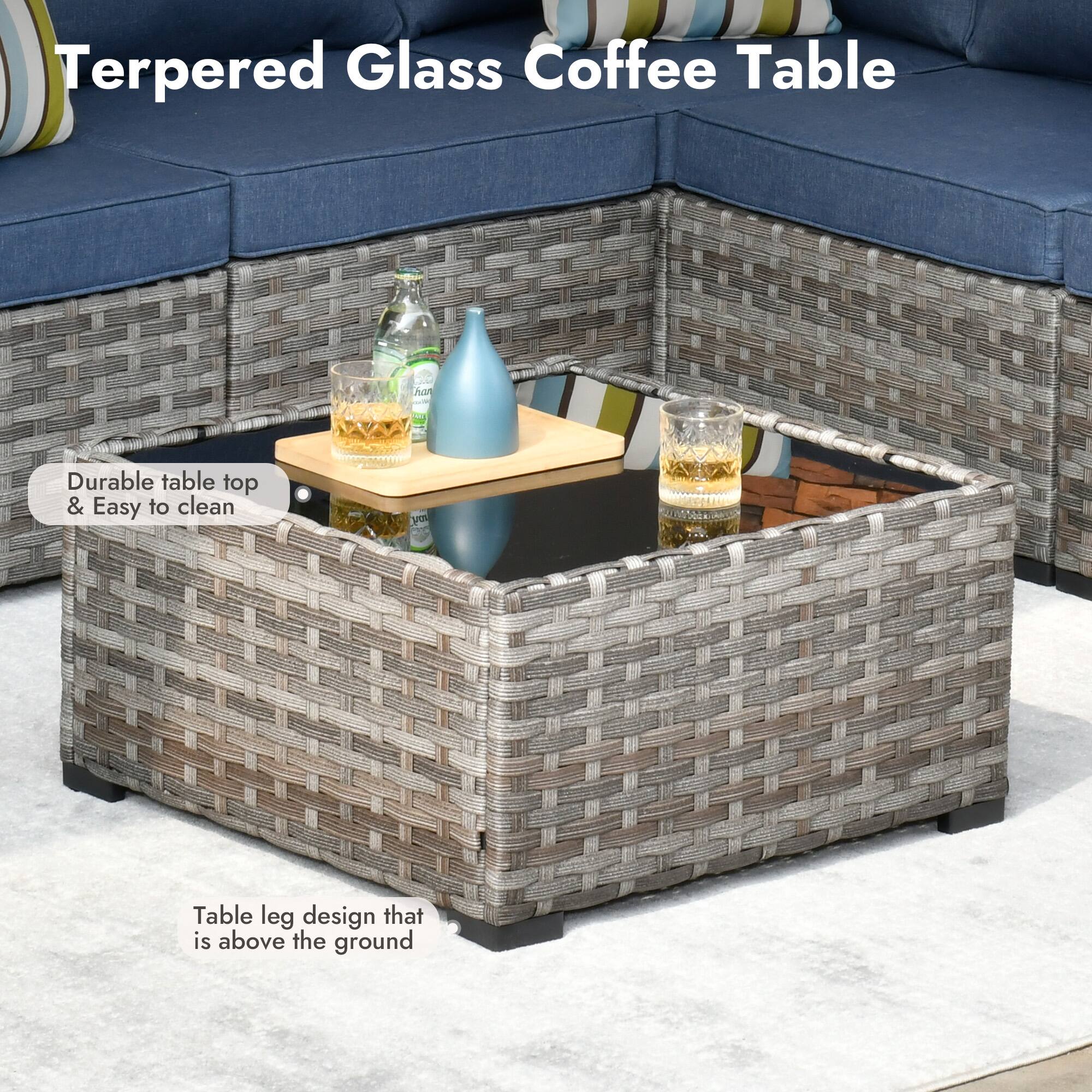 Tempered Glass Coffee Table

- Durable table top & Easy to clean
- Table leg design that is above the ground