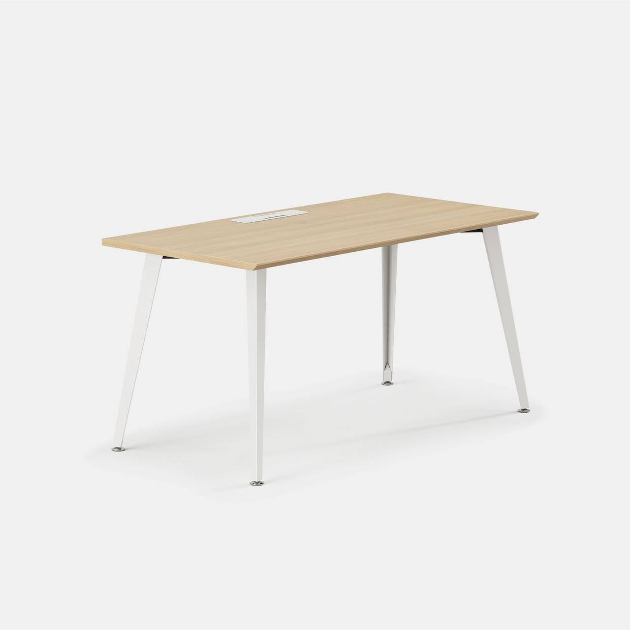 Angle. Branch Furniture - Branch 60" Office Desk – Modern Design, Spacious Work Surface, Durable Build, Integrated Cable Management - Woodgrain.
