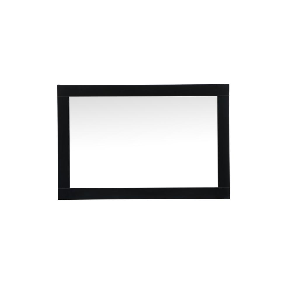 Back. Elegant Decor - Aqua vanity mirror 24x36 inch in black - Black.