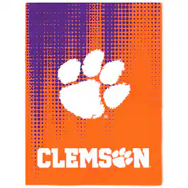Pegasus - Clemson Tigers 60'' x 80'' Half Tone Drip Flannel Fleece Blanket - Multicolor