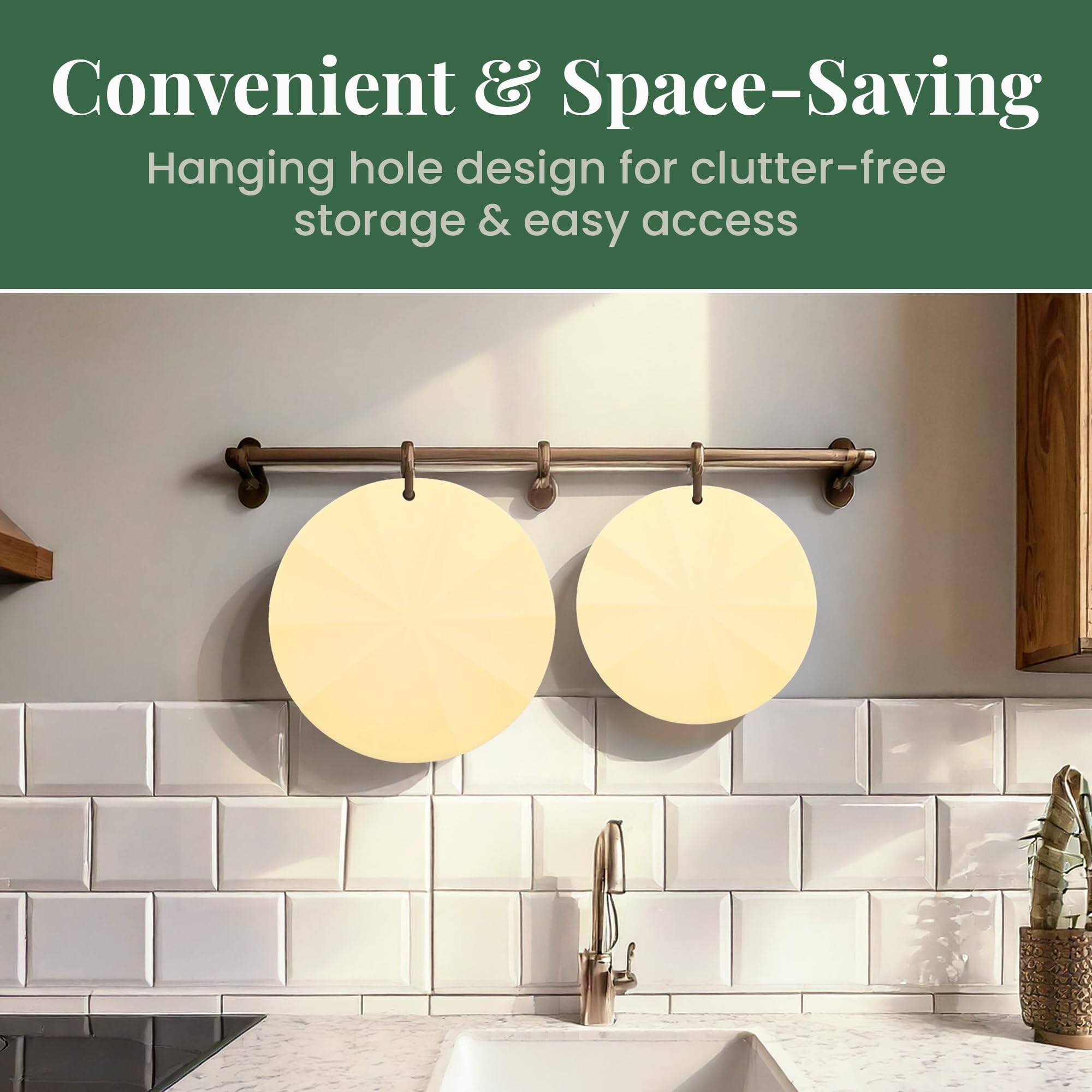 Convenient & Space-Saving  
Hanging hole design for clutter-free storage & easy access