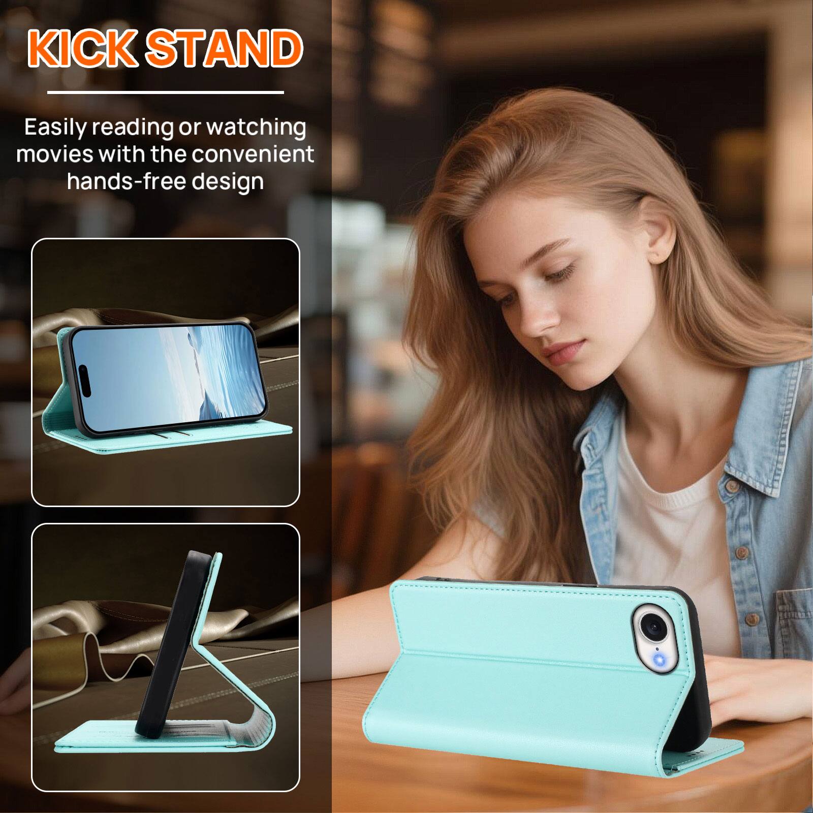 KICK STAND

Easily reading or watching movies with the convenient hands-free design
