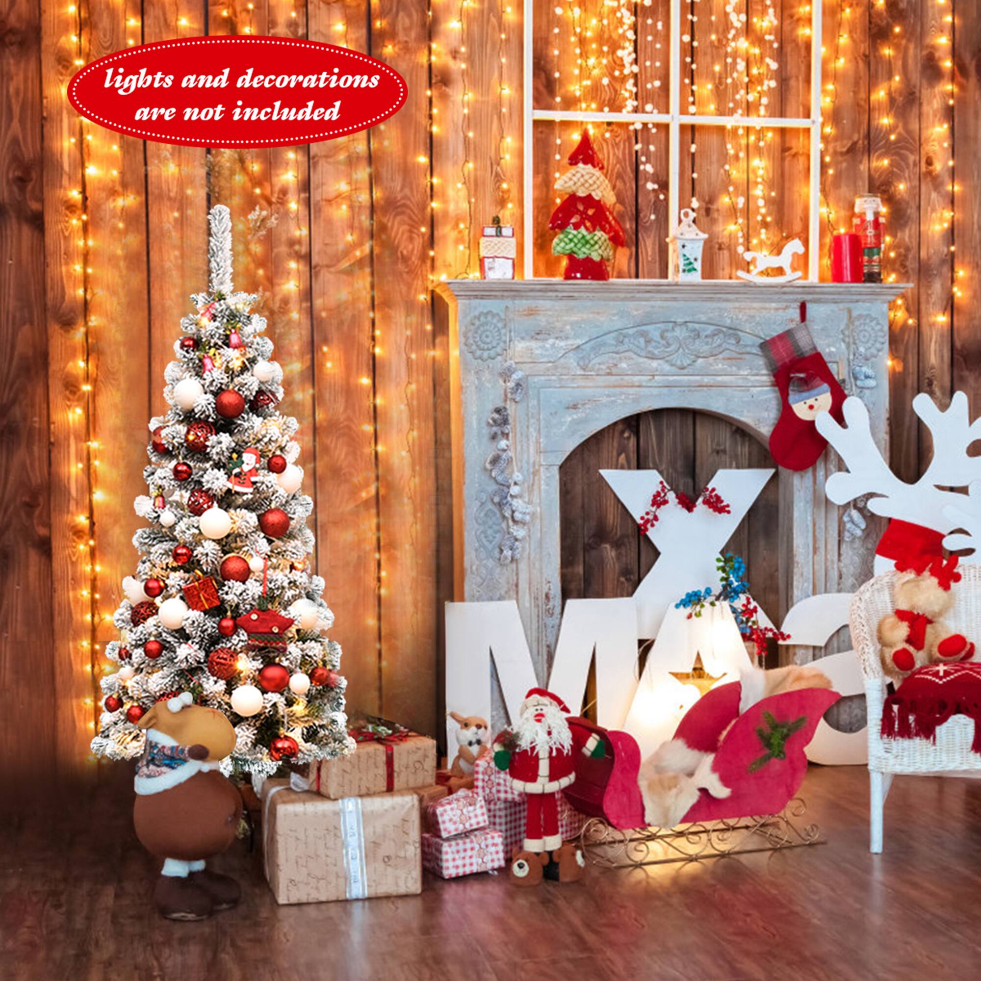 lights and decorations are not included