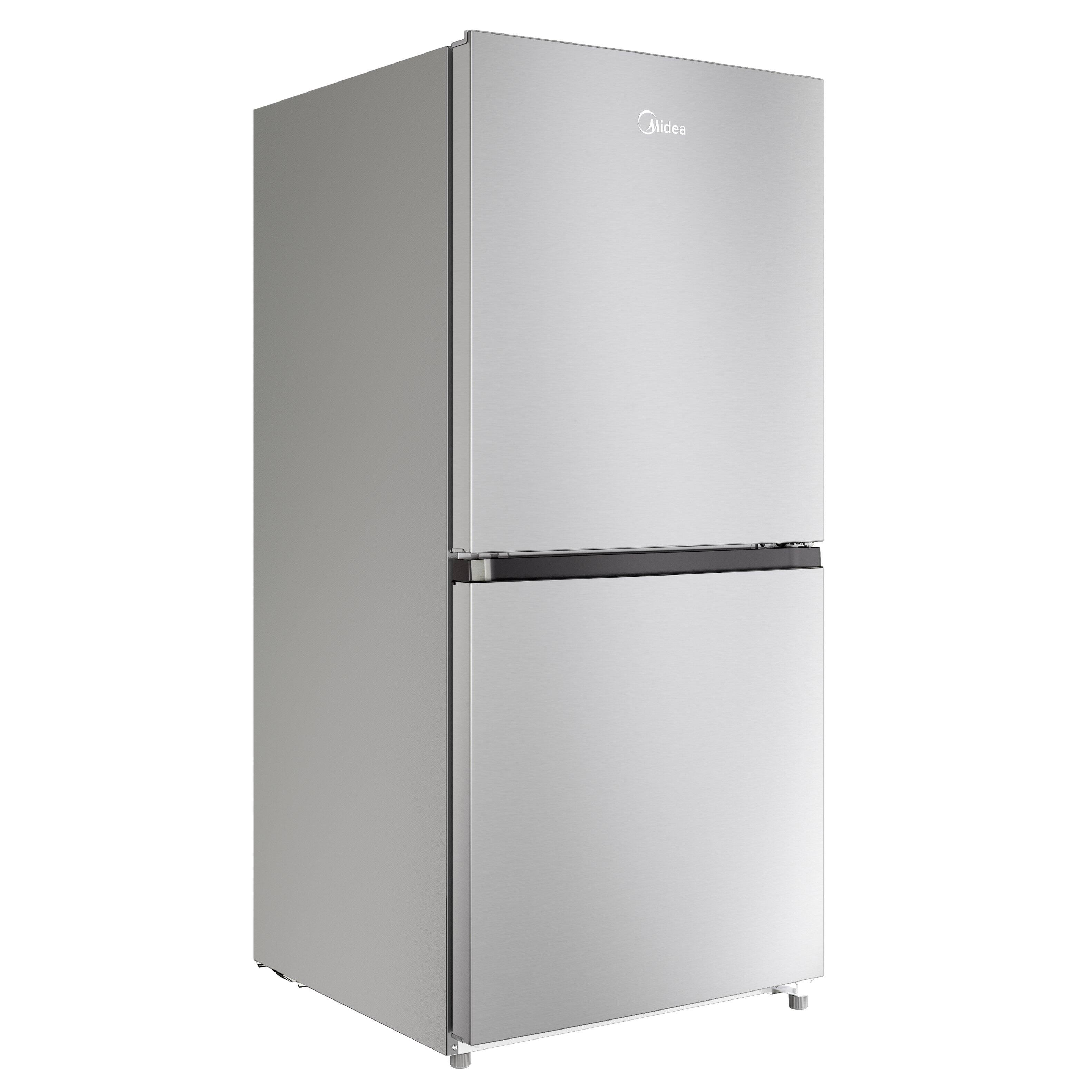 Angle. Midea - 20 cu. ft. 50/50 Flex™ 3-in-1 Garage Ready Frost Free Convertible Freezer with Energy Star Certification - Stainless Steel.
