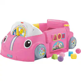 Fisher-Price - Laugh & Learn Crawl Around Car, Electronic Learning Toy Activity Center for Baby, Pink