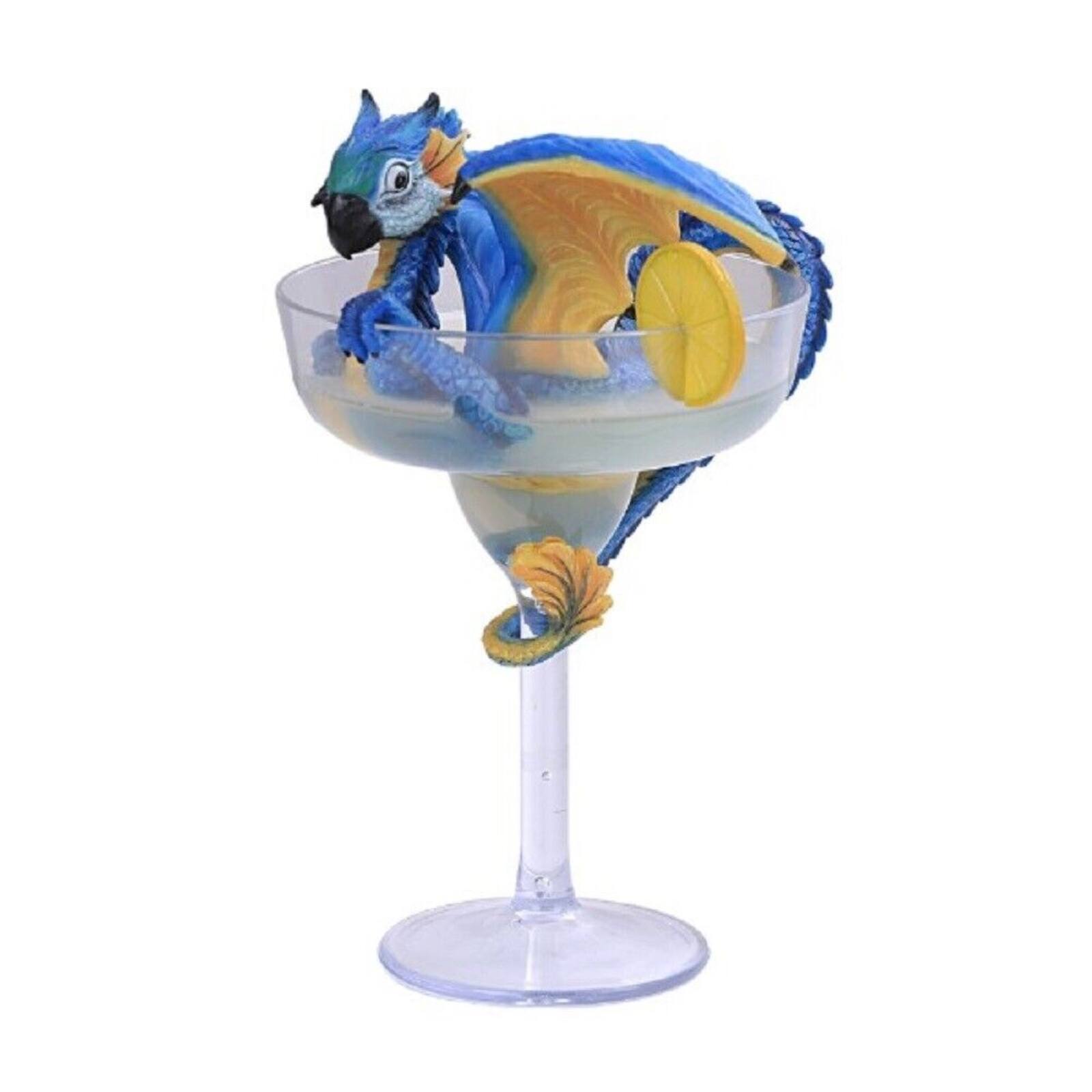 Drinks and Dragons Series Winged Dragon in Margarita Resin Figurine by Stanley Morrison 8.5 inch