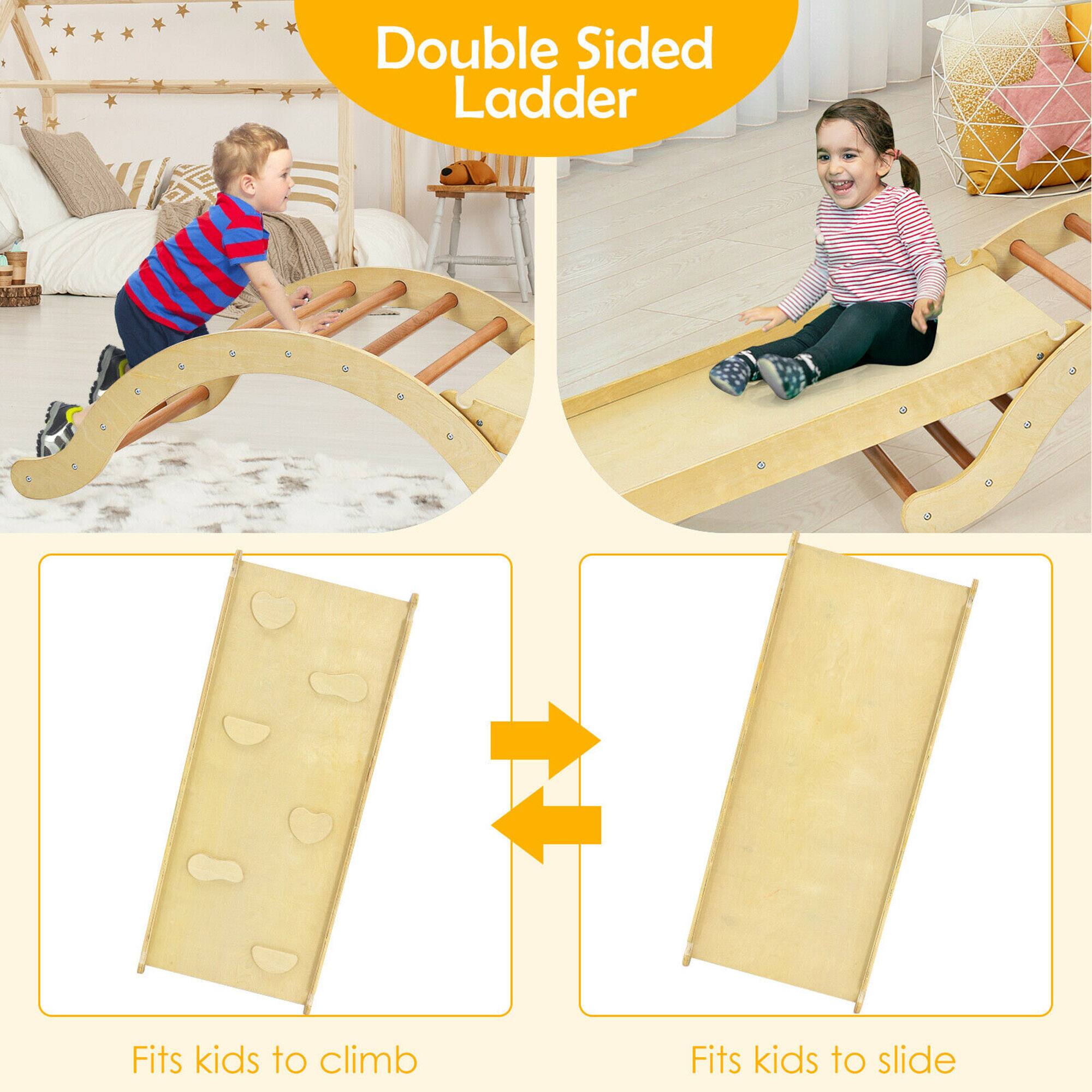 Double Sided Ladder
Fits kids to climb
Fits kids to slide