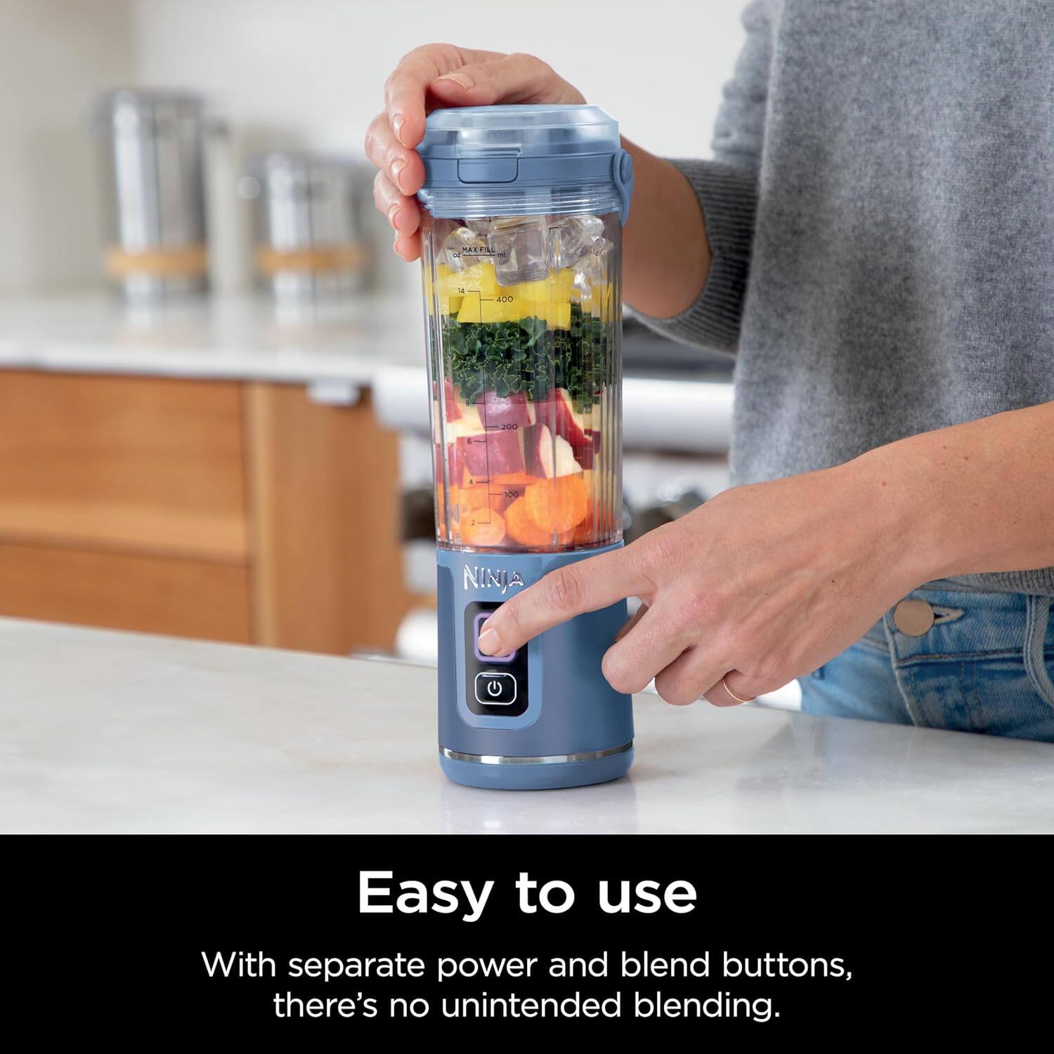 Easy to use

With separate power and blend buttons, there's no unintended blending.