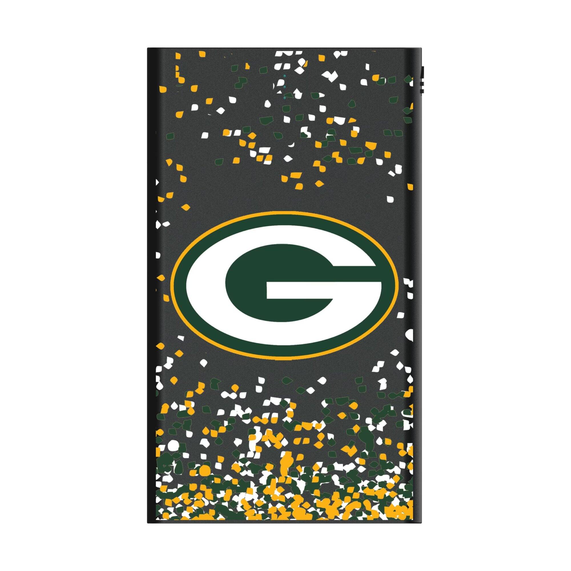 Alt View 1. Keyscaper - Green Bay Packers 5000mAh Flat Powerbank - Black.