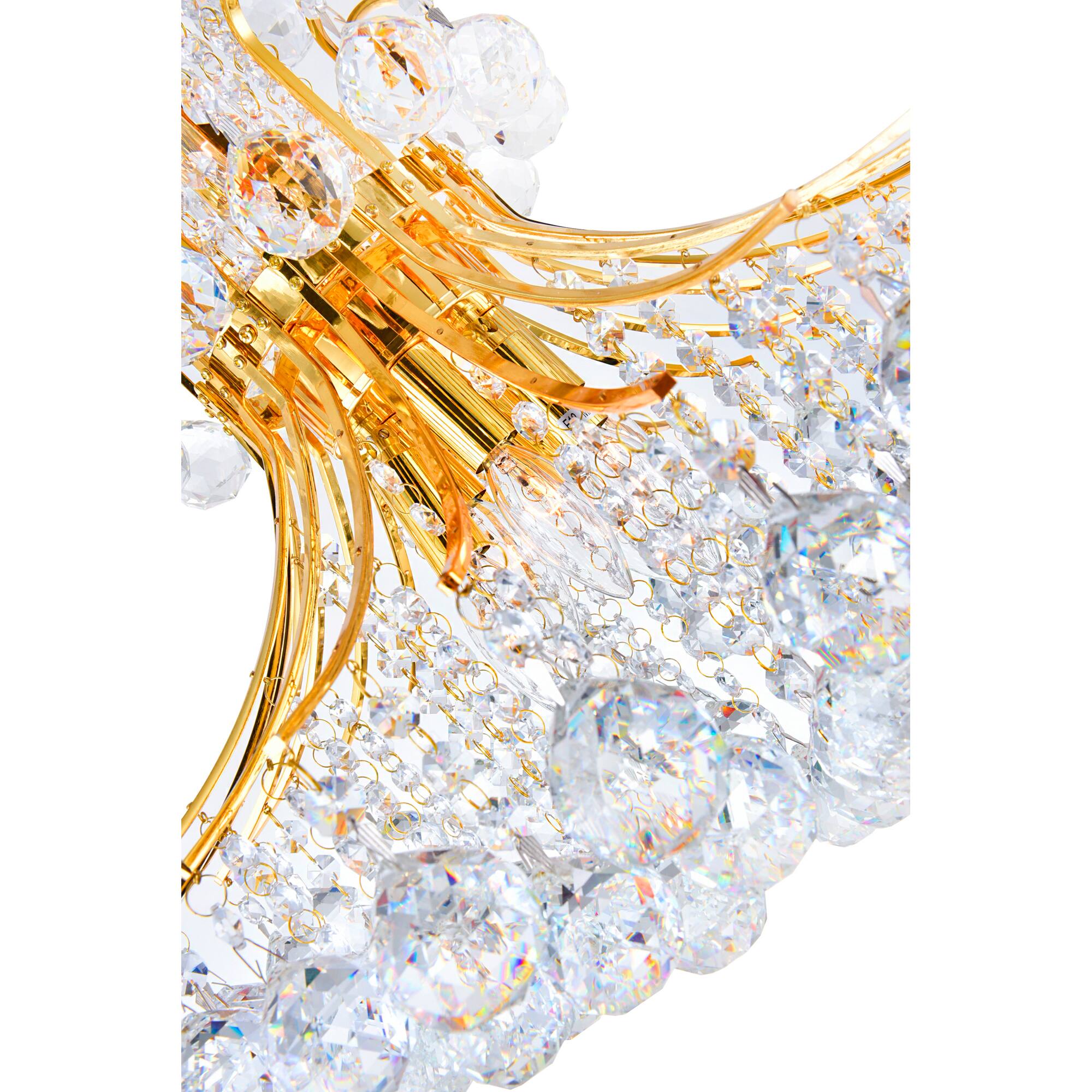 Left. CWI Lighting - Princess 8 Light Down Chandelier With Gold Finish - Gold.