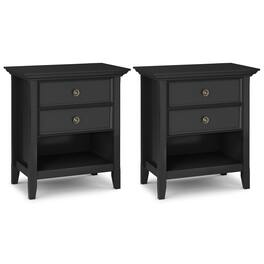 Simpli Home - Amherst 24 inch Bedside Table (Set of 2) - Black