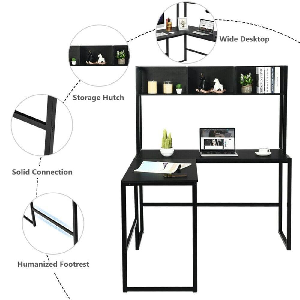Wide Desktop Storage Hutch  
MARHI MONROE  
Solid Connection  
Humanized Footrest