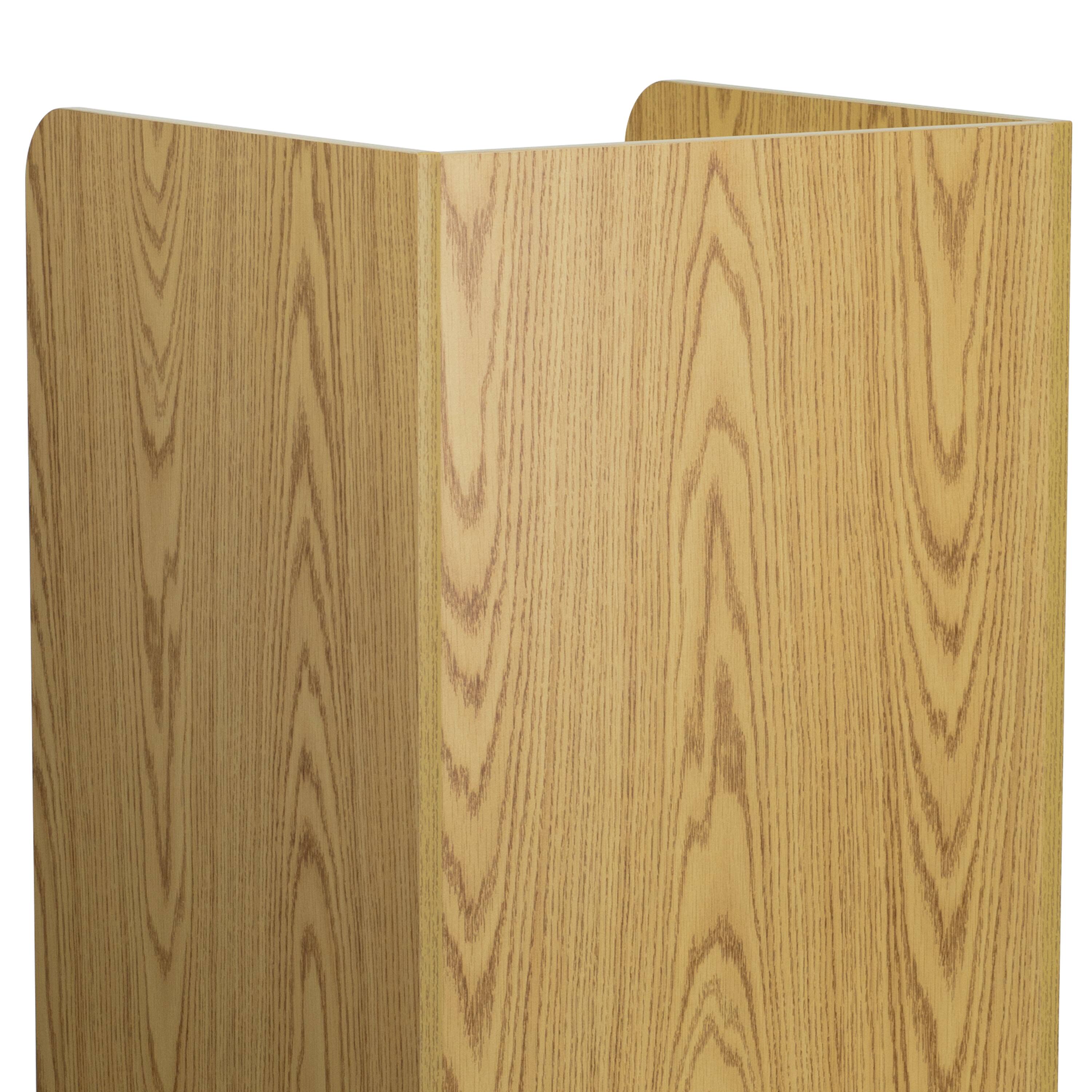 Alt View 9. Emma + Oliver - Wood Tray Top "Thank You" Restaurant Food Court Receptacle - Oak.