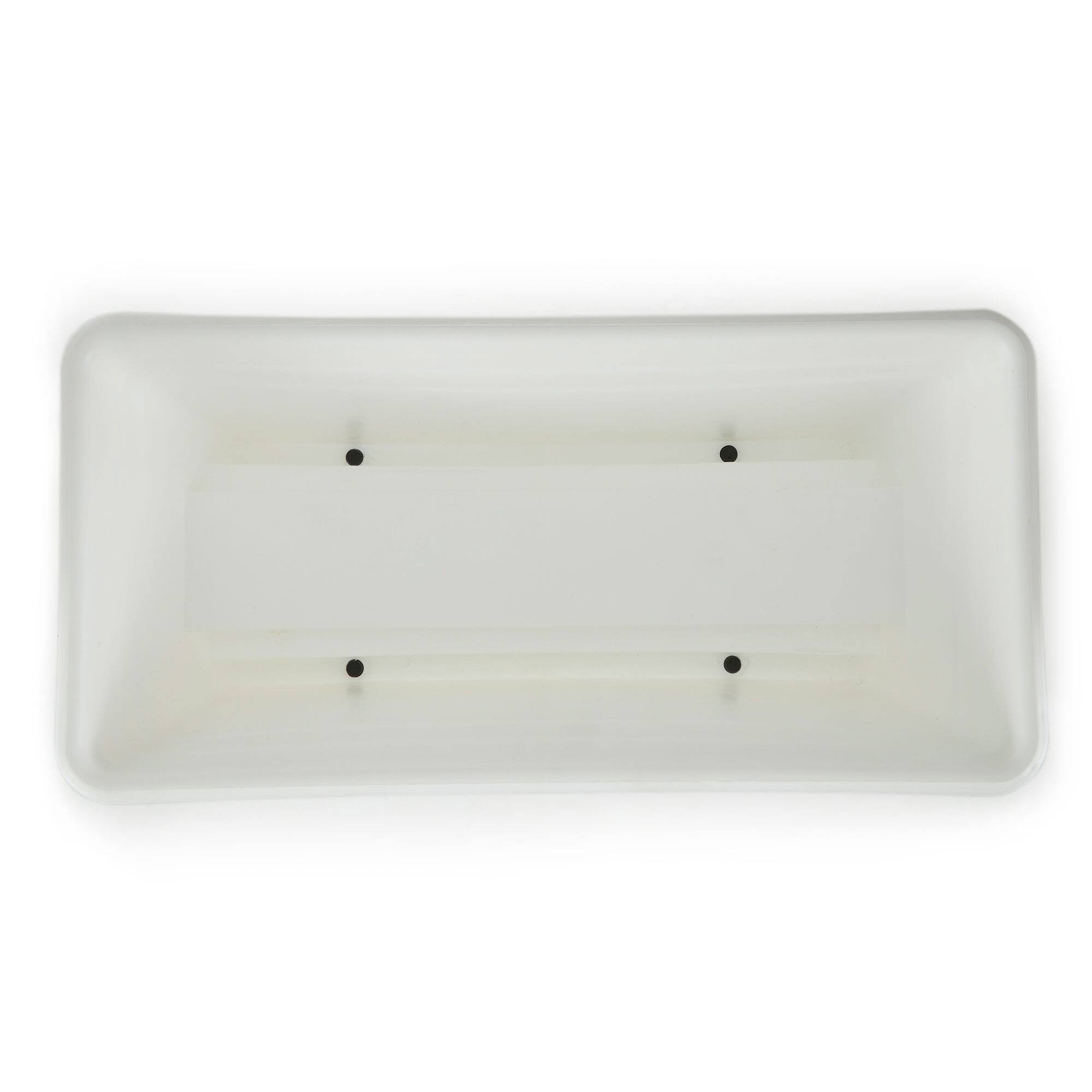 Alt View 7. The HC Companies - HC Companies 24 Inch Deck Rail Box Planter with Drainage Holes, White (4 Pack) - White.