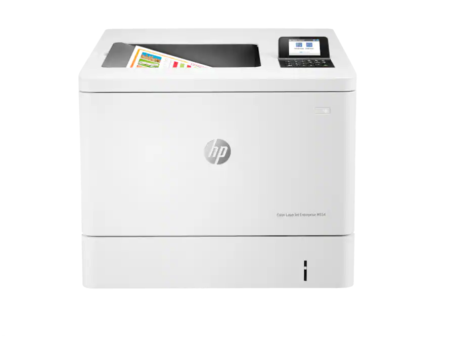 M554 Printer HP Color LaserJet Enterprise M554dn Printer White HP Color LaserJet ...