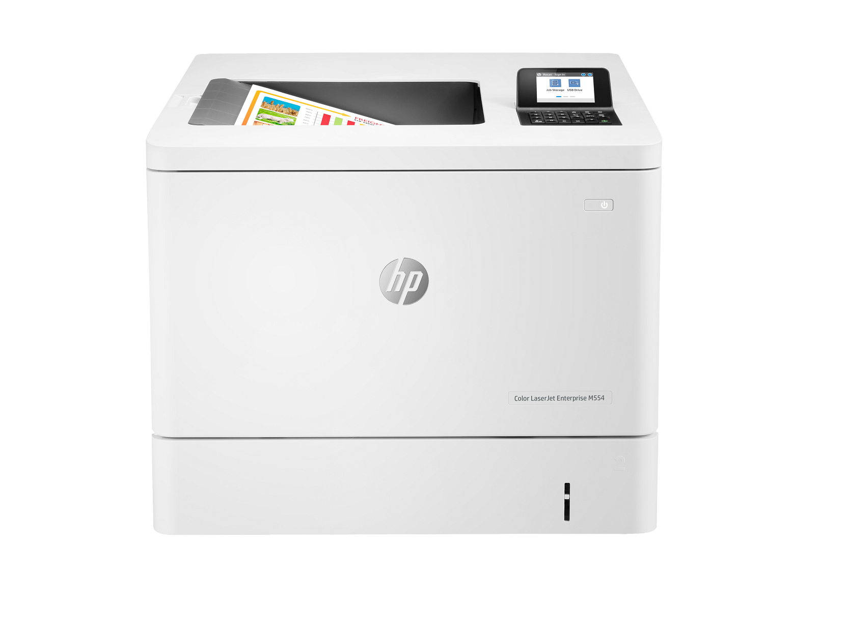 HP - Color LaserJet Enterprise M554dn Printer - White