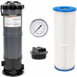 Swimline - HydroTools 70 Sq Ft Sure Flo Cartridge Pool Filter Tank and Elements