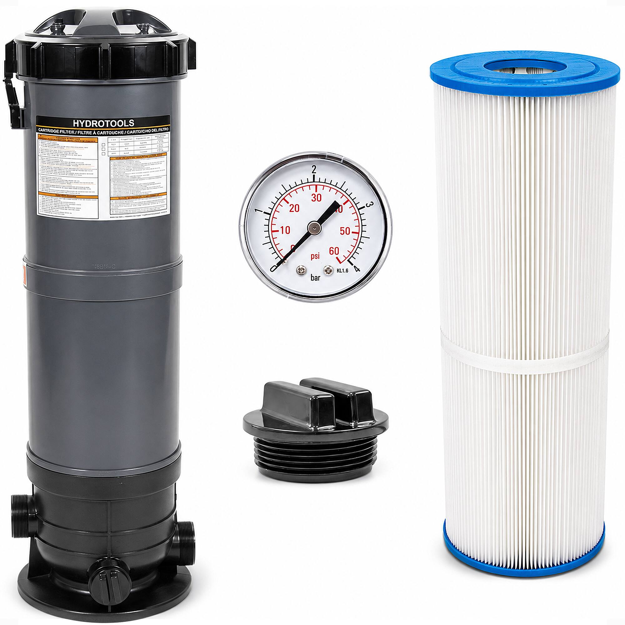 HYDROTOOLS CARTRIDGE FILTER / FILTRE A CARTOUCHE / FILTRO DE CARTUCHO

2 20 30 U 3 10 50 10000 0 0 psi bar

60 V KL1.5