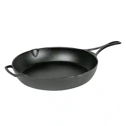 Front. Lodge - Blacklock 12" Triple Seasoned Cast Iron Skillet - Lightweight - Easy Cleanup - Premium Cookware - Black.