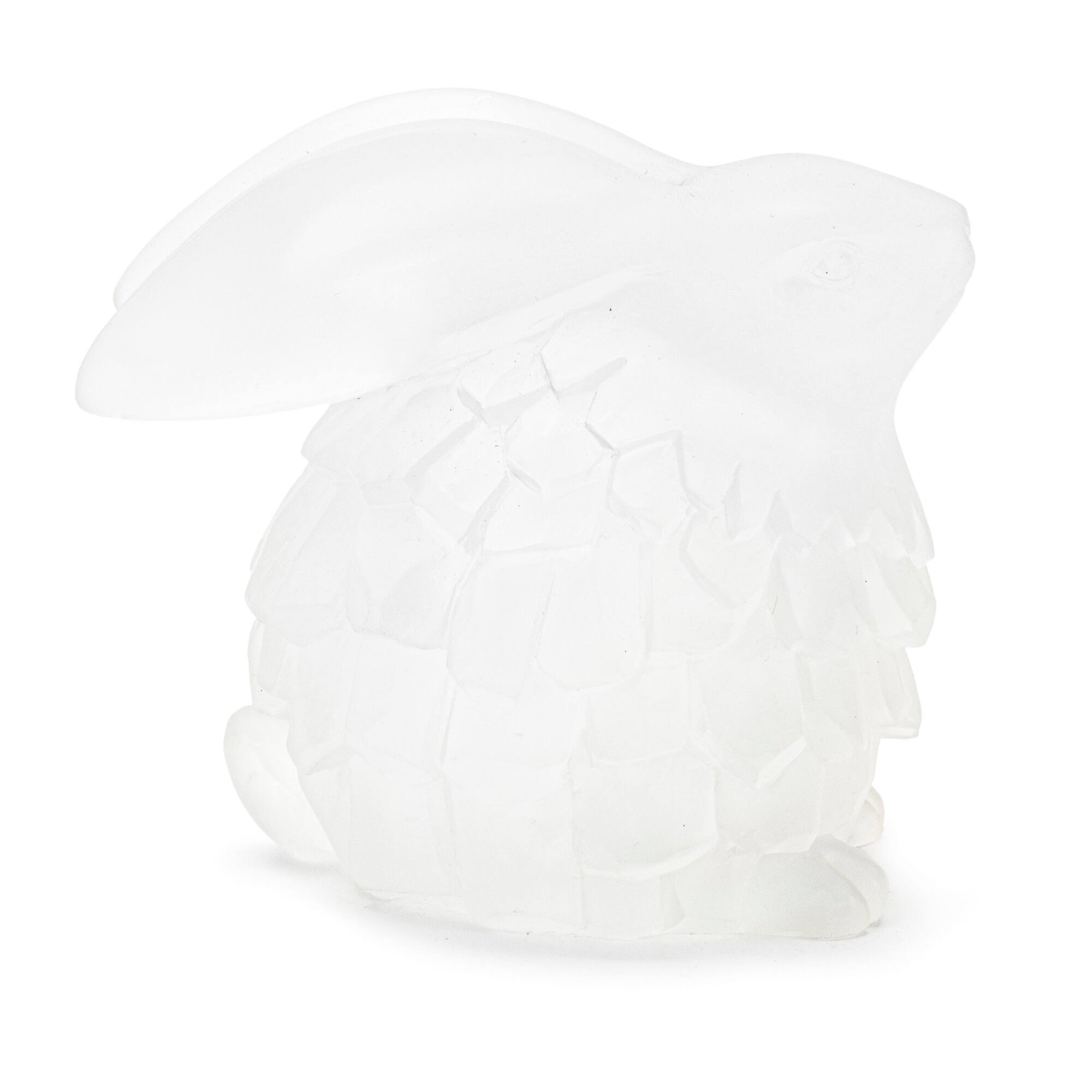 Angle. BreeBe - Frosted Bunny Figurine (Set of 4) - White.