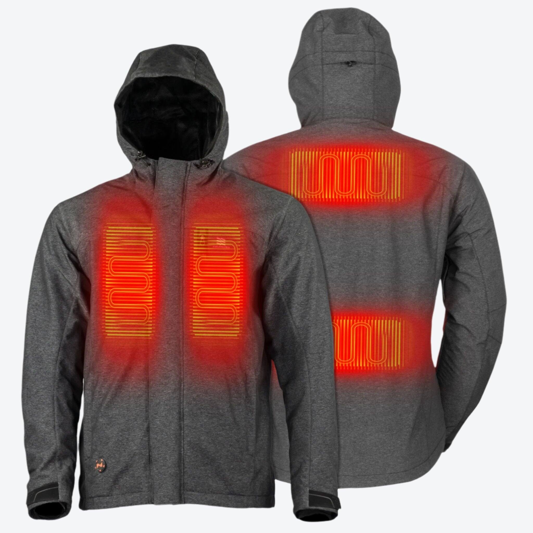 Alt View 1. Mobile Warming - Men's Adventure Heated Jacket - Heather Grey.