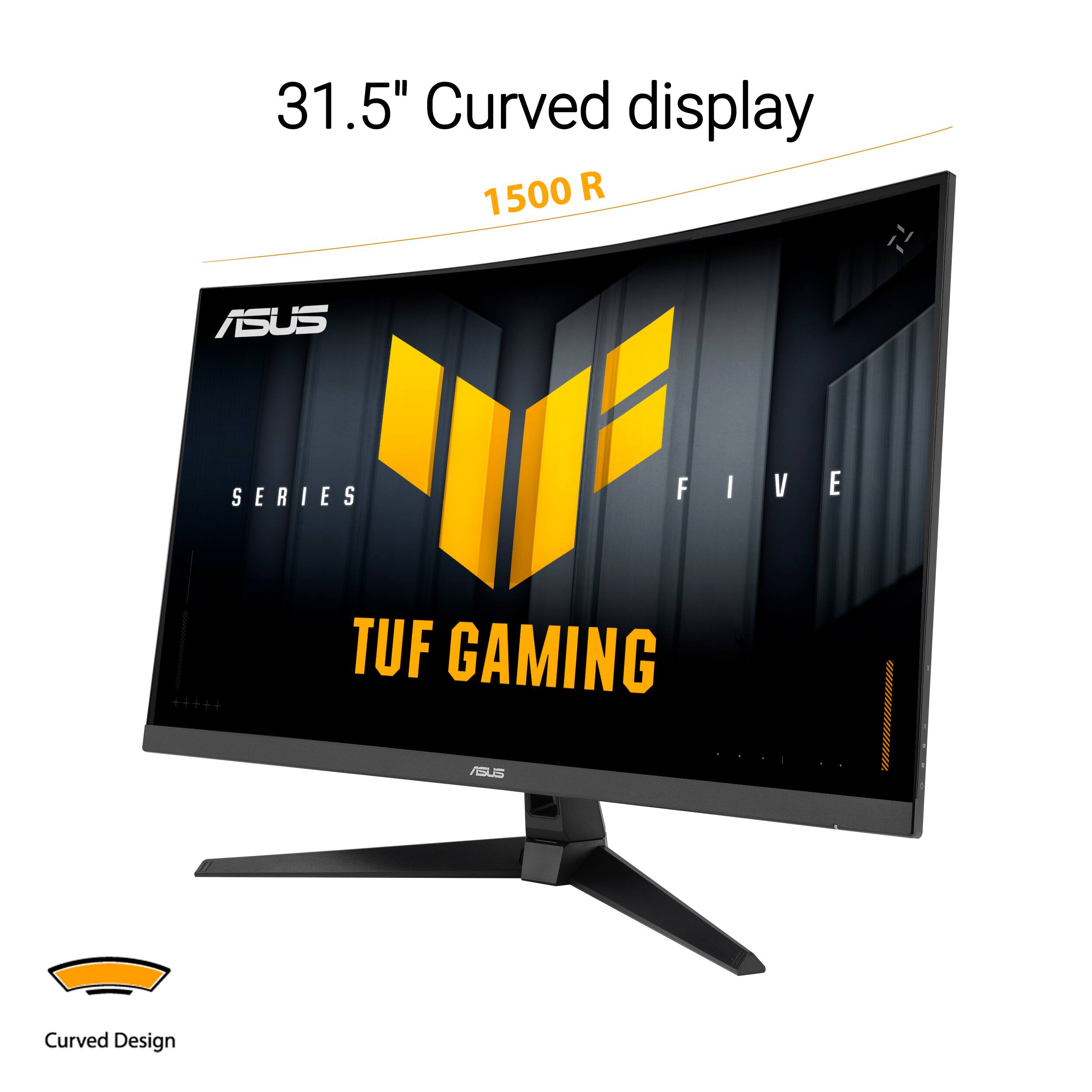 31.5" Curved display, 1500 R, ASUS SERIES FIVE, TUF GAMING, AGUS Curved Design