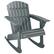Front. Outsunny - Adirondack Outdoor Lounge Rocking Chair Fire Pit Seating with Slatted Wooden Design - Gray.