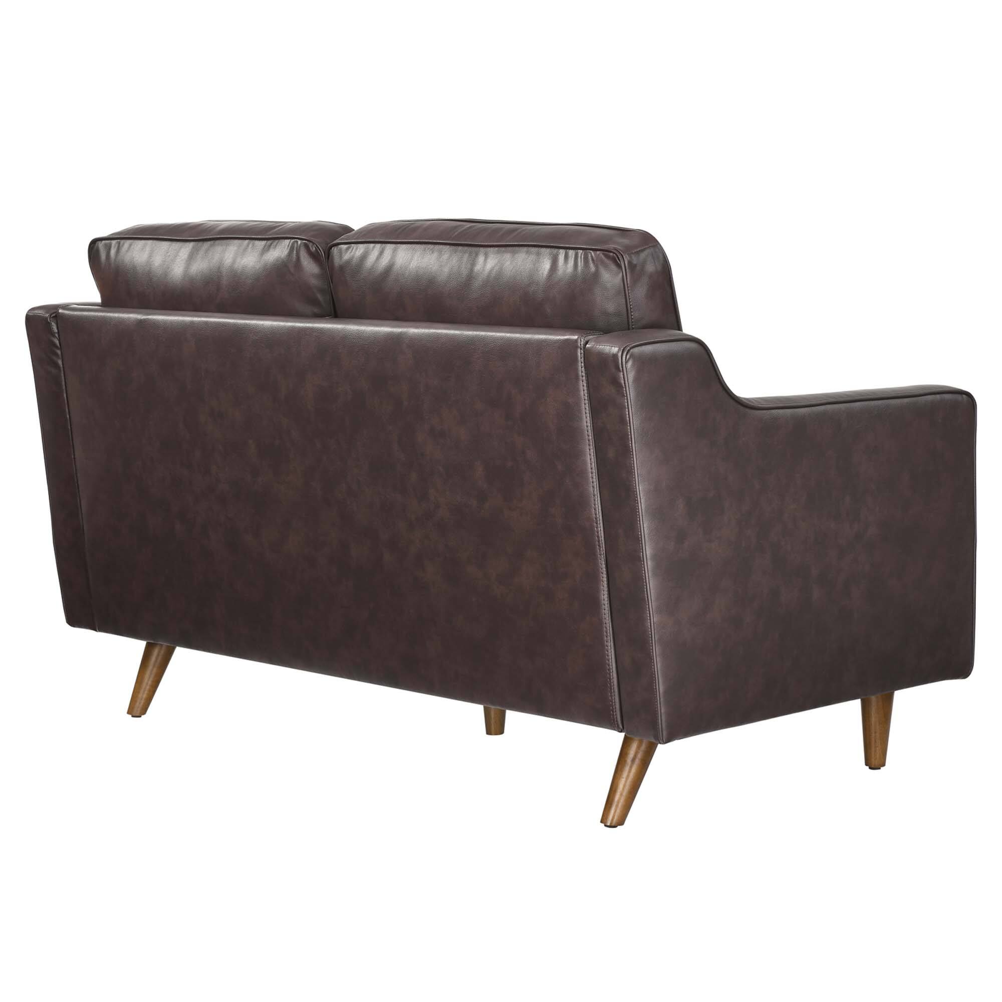 Alt View 2. Modway - Impart Genuine Leather Loveseat by Modway - Brown.