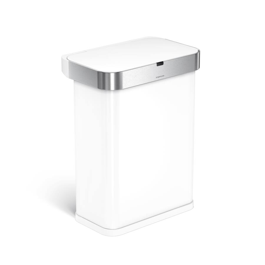 simplehuman 58L rectangular sensor can with voice and motion simplehuman 58L rectangular sensor can with voice and motion