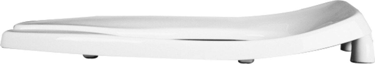 Angle. BEMIS - Bemis Elongated Open Front Less Cover Commercial Plastic Toilet Seat in White - White.