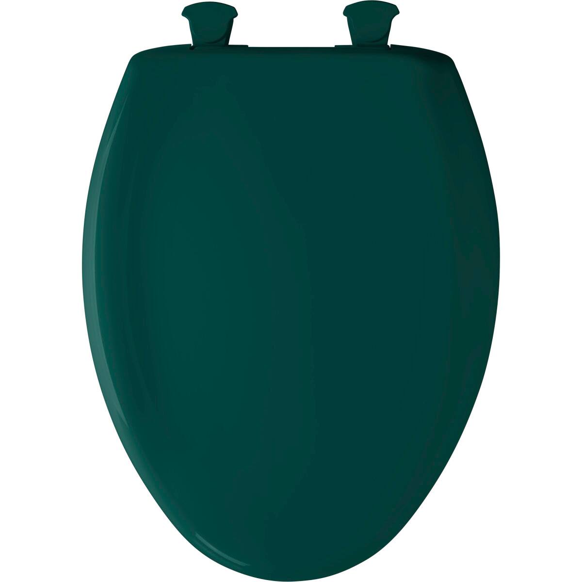 Angle. BEMIS - Bemis Elongated Plastic Toilet Seat in Teal with STA-TITE Seat Fastening System, EasyClean and  WhisperClose Hinge - Teal.