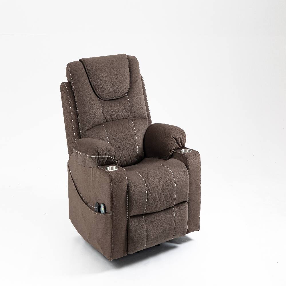 Alt View 3. Ropilly - Ropilly power lift recliner for elderly, oversized heavy duty recliner with dual motor - Coffee.
