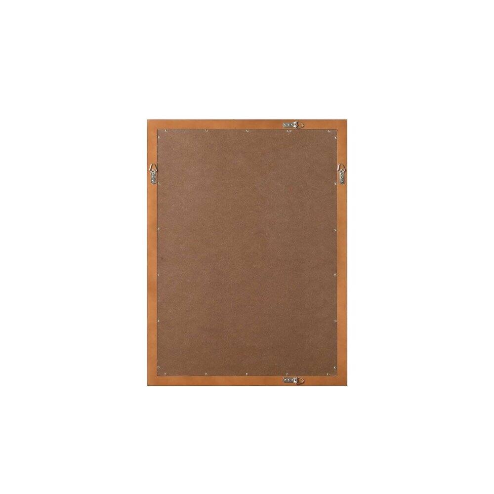 Angle. Elegant Kitchen and Bath - Noah Wooden Rectangle Mirror 27 x 36 in Brandy Walnut - Brandy Walnut.