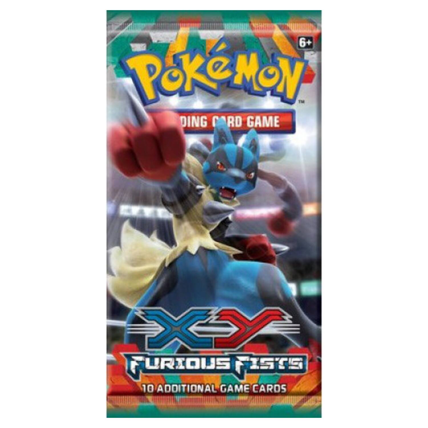 6+ Pokémon TM Card Game  
DING CARD GAME  
XY FURIOUS FISTS  
10 ADDITIONAL GAME CARDS
