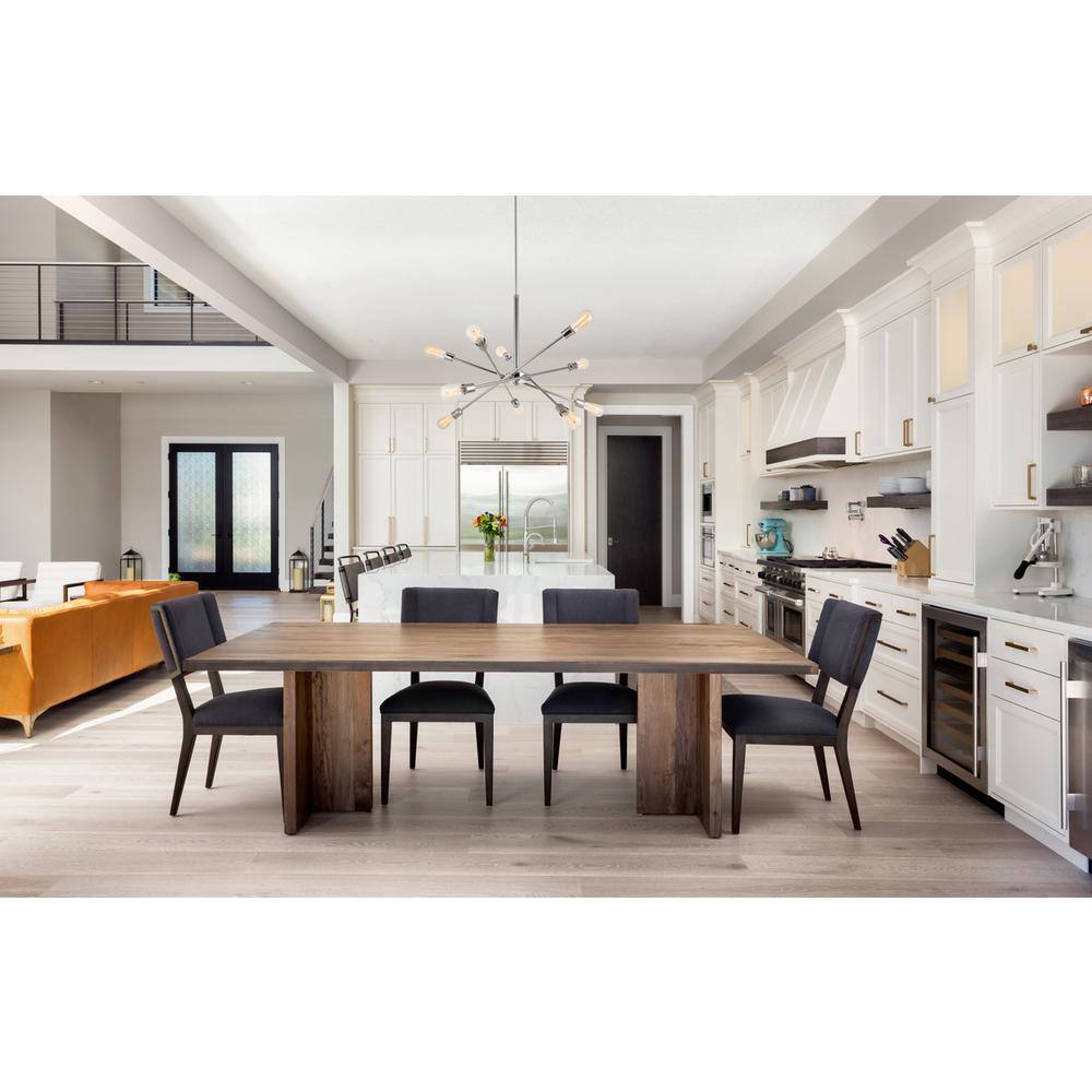 Angle. Living District - Axel 10 Lights polished Nickel Pendant - Polished Nickel.
