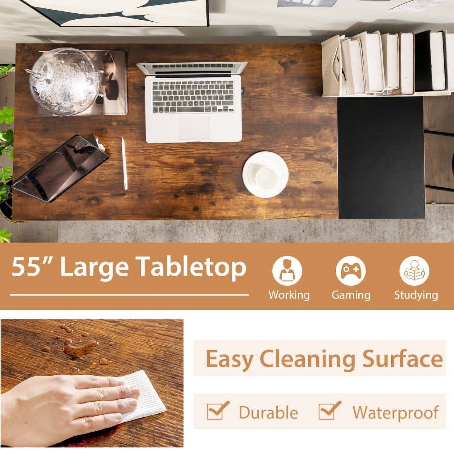 55" Large Tabletop  
Working Gaming Studying  
Easy Cleaning Surface  
Durable Waterproof